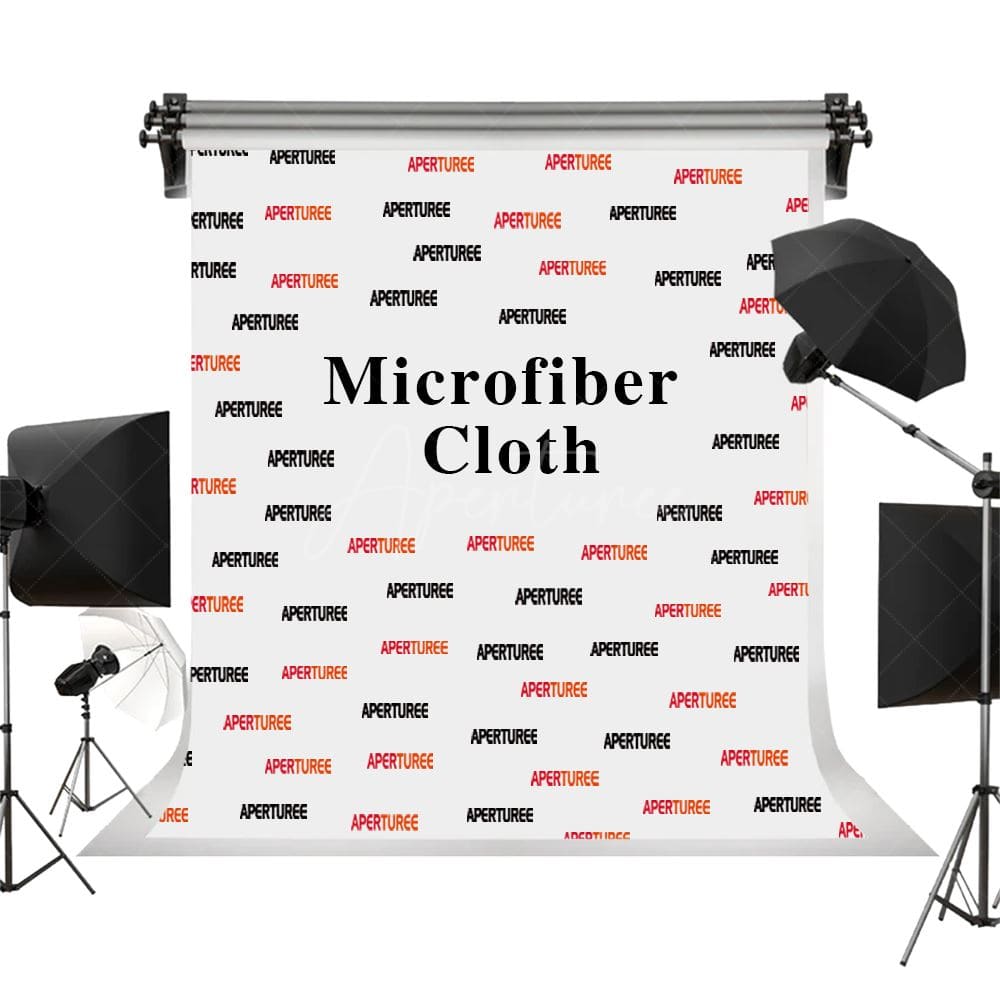 Aperturee - Custom Microfiber Cloth Backdrop With Personalized Text Print