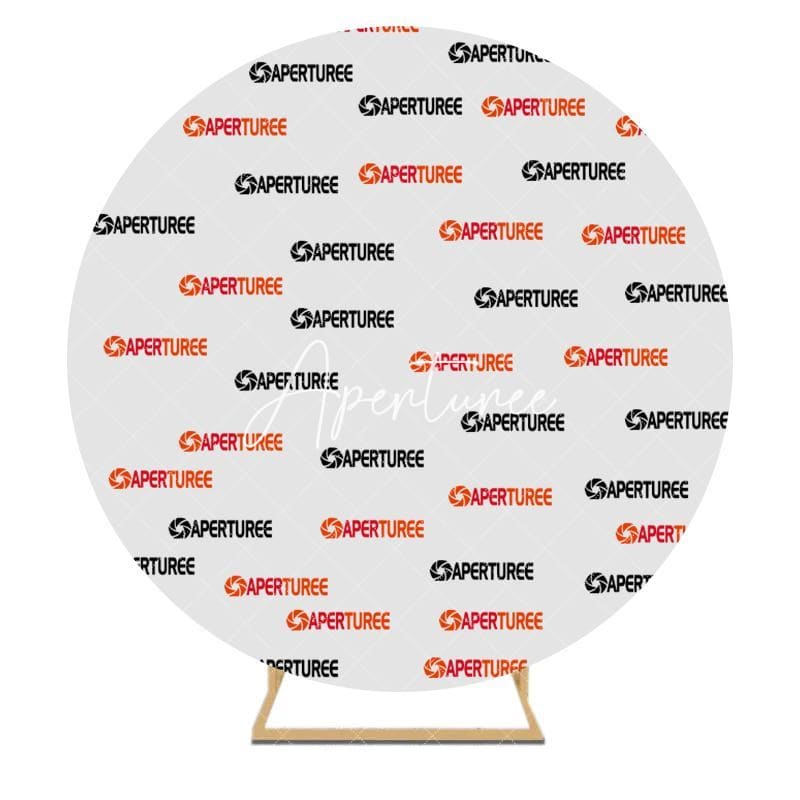 Aperturee - Custom Microfiber Cloth Round Backdrop For Photo Theme Party