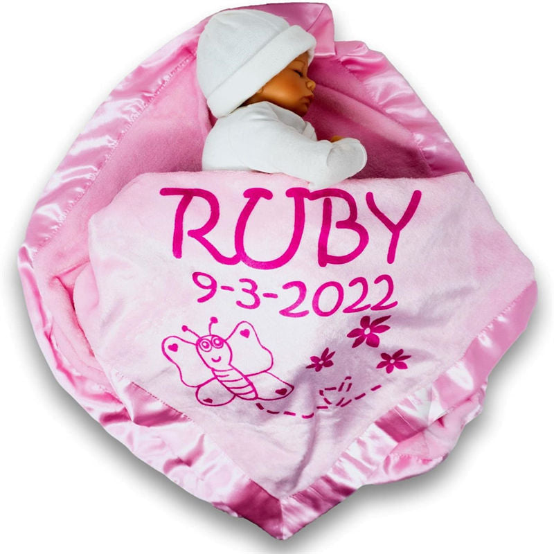 Lofaris Custom Name Catch Baby Blanket for Newborn Gift