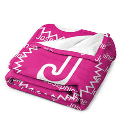 Aperturee - Custom Name Pink Diamond Step And Repeat Blanket