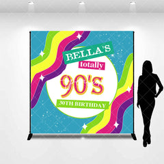 Aperturee - Custom Name Totally 90s Birthday Party Backdrop