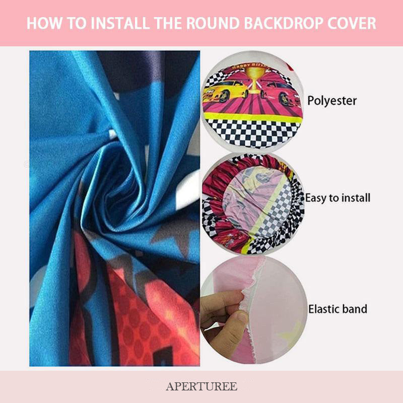 Aperturee - Custom Party Round Cover Kit with Barn Backdrop