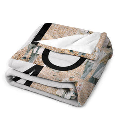 Aperturee - Custom Photo Bold Mom Letters Present Warm Blanket