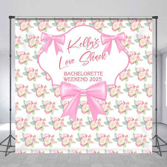 Aperturee - Custom Pink Rose Bachelorette Party 2025 Backdrop