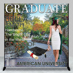 Aperturee - Custom Spring Park Path Magazine Graduation Backdrop