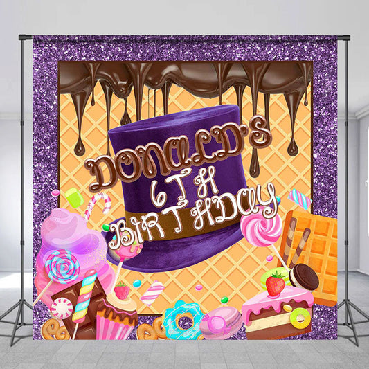 Aperturee - Custom Sweet Chocolate Birthday Backdrop for Kids