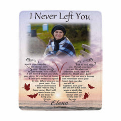 Lofaris Custom Sympathy Memorial Blanket Never Left You