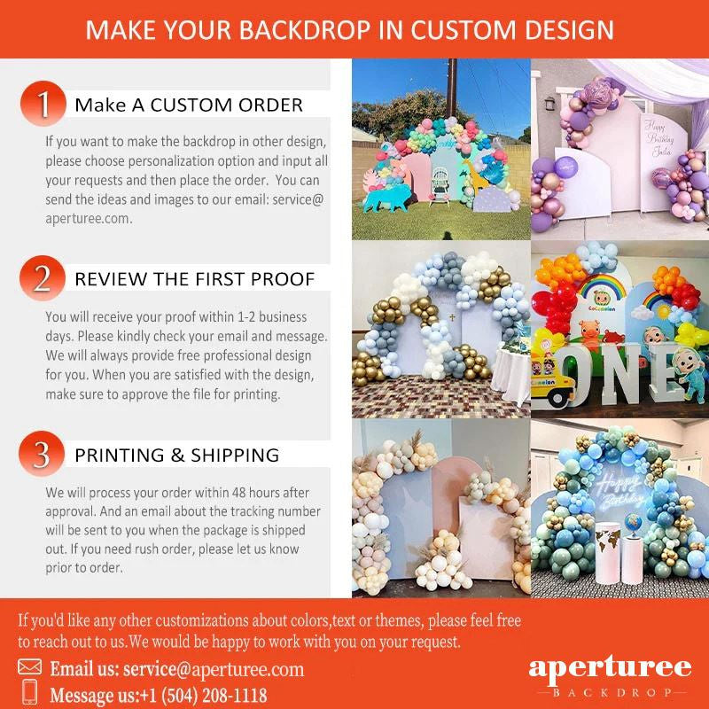 Aperturee - Custom Theme Party Arch Backdrop Kit Arch Cover