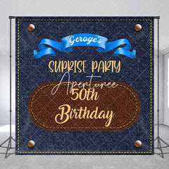 Aperturee - Denim Surprise Party Custom 50th Birthday Backdrop