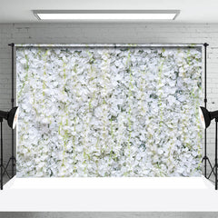 Aperturee - Dense White Floral Spring Wedding Party Backdrop