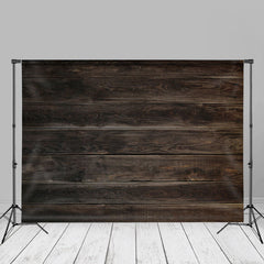 Aperturee - Dim Dark Brown Wood Texture Photo Booth Backdrop