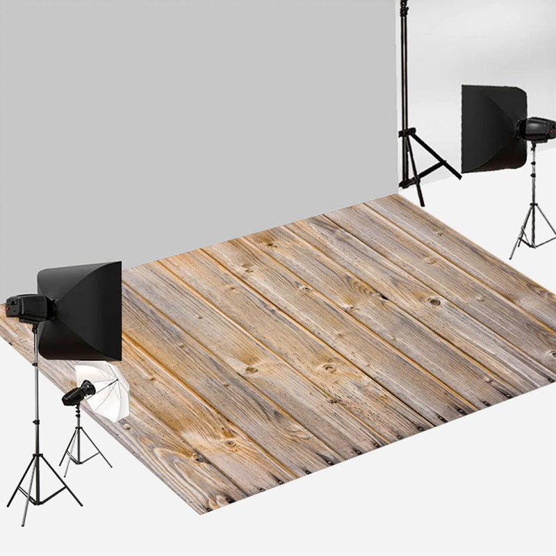 Aperturee - Dirty Vertical Wood Board Photo Rubber Floor Mat