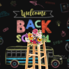 Aperturee - Drawing Bus Welcome Back To School Photo Backdrop
