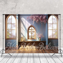 Aperturee - Easter Spring Cross Church Interior Window Backdrop