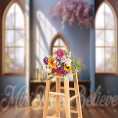 Aperturee - Easter Spring Cross Church Interior Window Backdrop