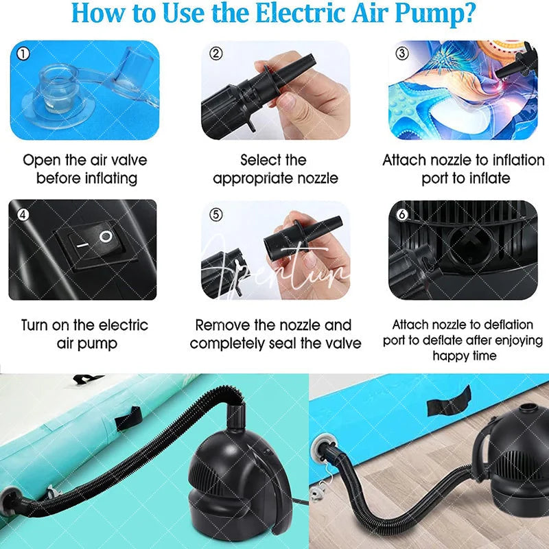 Aperturee - Electric Inflatables Quick Air Mattress Balloon Pump