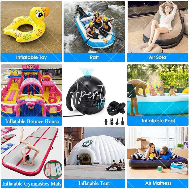 Aperturee - Electric Inflatables Quick Air Mattress Balloon Pump