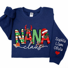 Aperturee - Elk Cherry Nana Claus Custom Christmas Sweatshirt