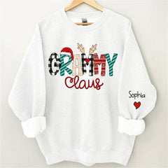 Aperturee - Elk Claus Mom Daughter Custom Christmas Sweatshirt