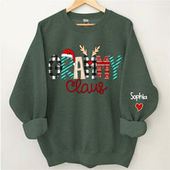 Aperturee - Elk Claus Mom Daughter Custom Christmas Sweatshirt