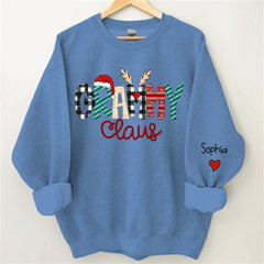 Aperturee - Elk Claus Mom Daughter Custom Christmas Sweatshirt