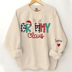 Aperturee - Elk Claus Mom Daughter Custom Christmas Sweatshirt