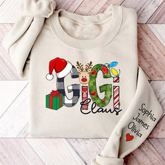 Aperturee - Elk Gift Grandma Kids Custom Christmas Sweatshirt