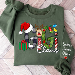 Aperturee - Elk Gift Grandma Kids Custom Christmas Sweatshirt