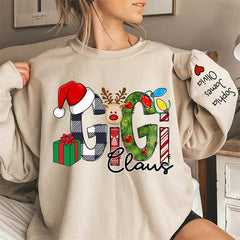 Aperturee - Elk Gift Grandma Kids Custom Christmas Sweatshirt
