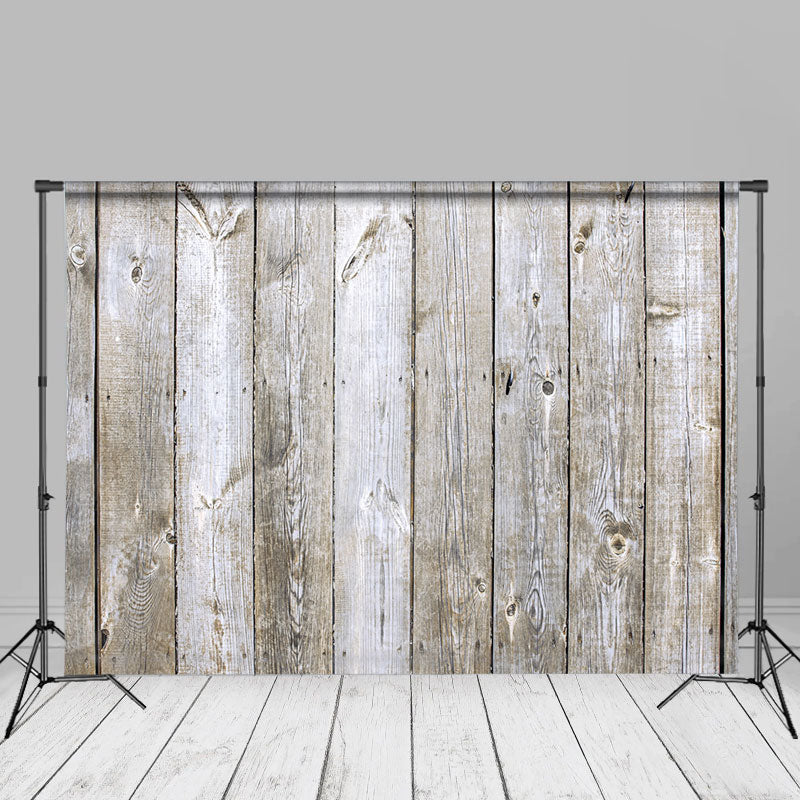 Aperturee - Faded Rustic Vertical Striped Wood Photo Backdrop