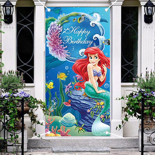 Aperturee - Fairy Tale Mermaid Undersea Birthday Door Cover
