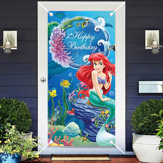 Aperturee - Fairy Tale Mermaid Undersea Birthday Door Cover