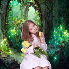 Aperturee - Fantasy Magic Forest Landscape Portrait Backdrop