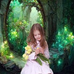 Aperturee - Fantasy Magic Forest Landscape Portrait Backdrop