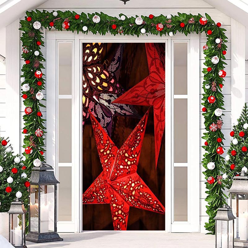 Aperturee - Fivepointed Star Christmas Door Cover Decoration