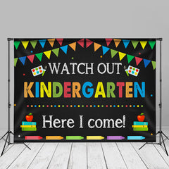 Aperturee - Flag Watch Out Kindergarten Back To School Backdrop