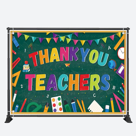Aperturee - Flags Blackboard Teacher Appreciation Week Backdrop