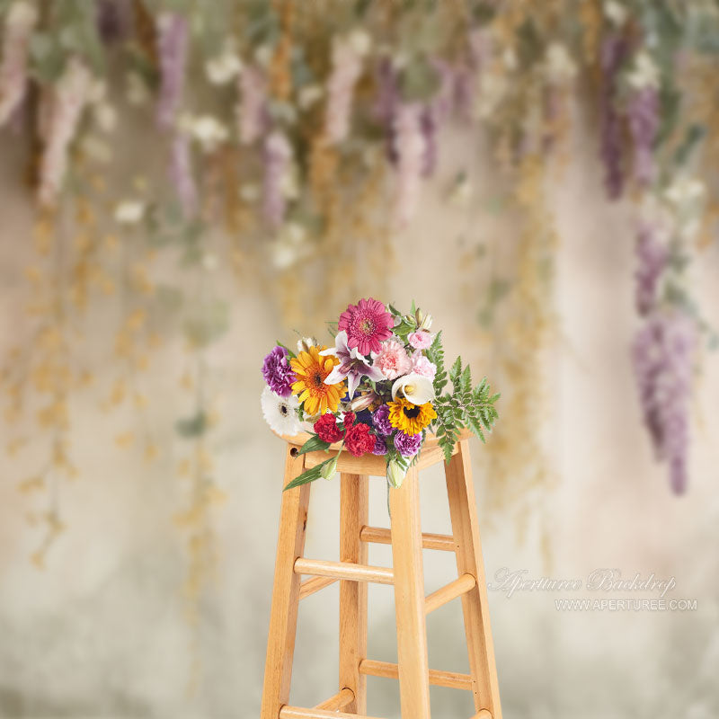 Aperturee - Floral Abstract Wall Photo Booth Backdrop For Studio