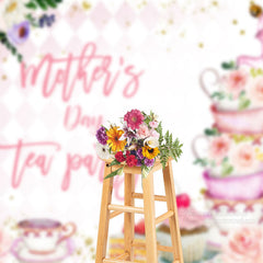 Aperturee - Floral Desserts Cups Mothers Day Tea Party Backdrop
