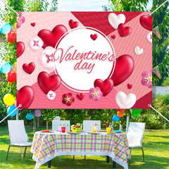 Aperturee - Floral Heart Lovely Lines Valentines Day Backdrop