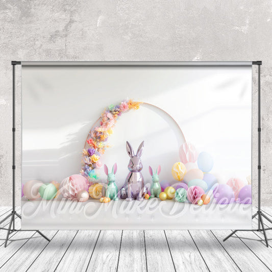 Aperturee - Floral Paper Ball Rabbit Craft Photography Backdrop