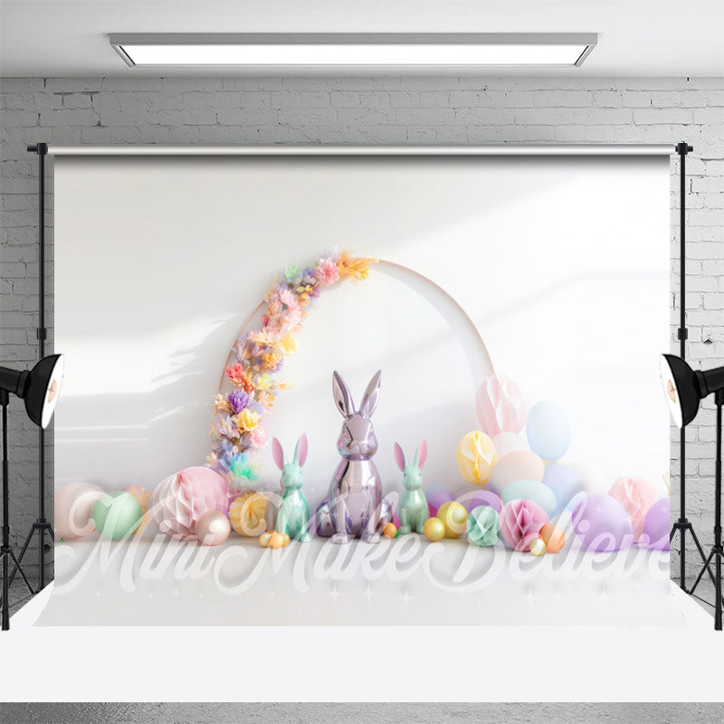 Aperturee - Floral Paper Ball Rabbit Craft Photography Backdrop