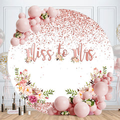 Aperturee - Floral Round Miss To Mrs Simple Wedding Backdrop
