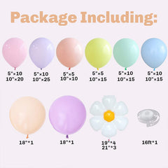 Aperturee - Flower Macaron Pastel Balloons Garland For Events | Party Decorations