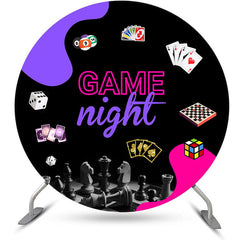 Aperturee - Game Night Cards Uno Round Happy Birthday Backdrop