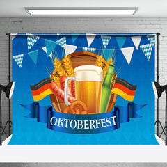 Aperturee - Germany Flag Blue Rhombus Oktoberfest Party Backdrop