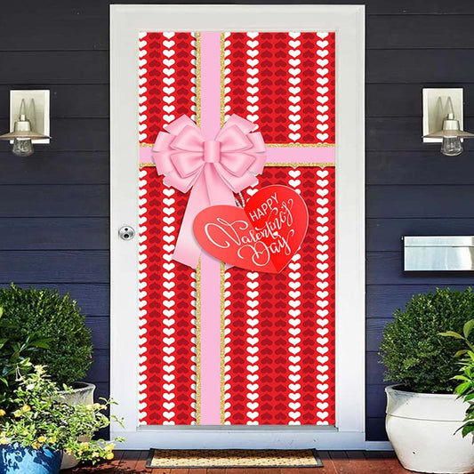 Aperturee - Gift Box Bow Tie Hearts Valentines Day Door Cover