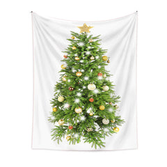 Aperturee - Glitter Bauble Pinetree Christmas Tapestry Wall Deco