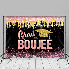 Aperturee - Glitter Black Pink Bokeh Grad Photography Backdrop