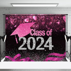 Aperturee - Glitter Black Pink Grad 2024 Backdrop For Photo
